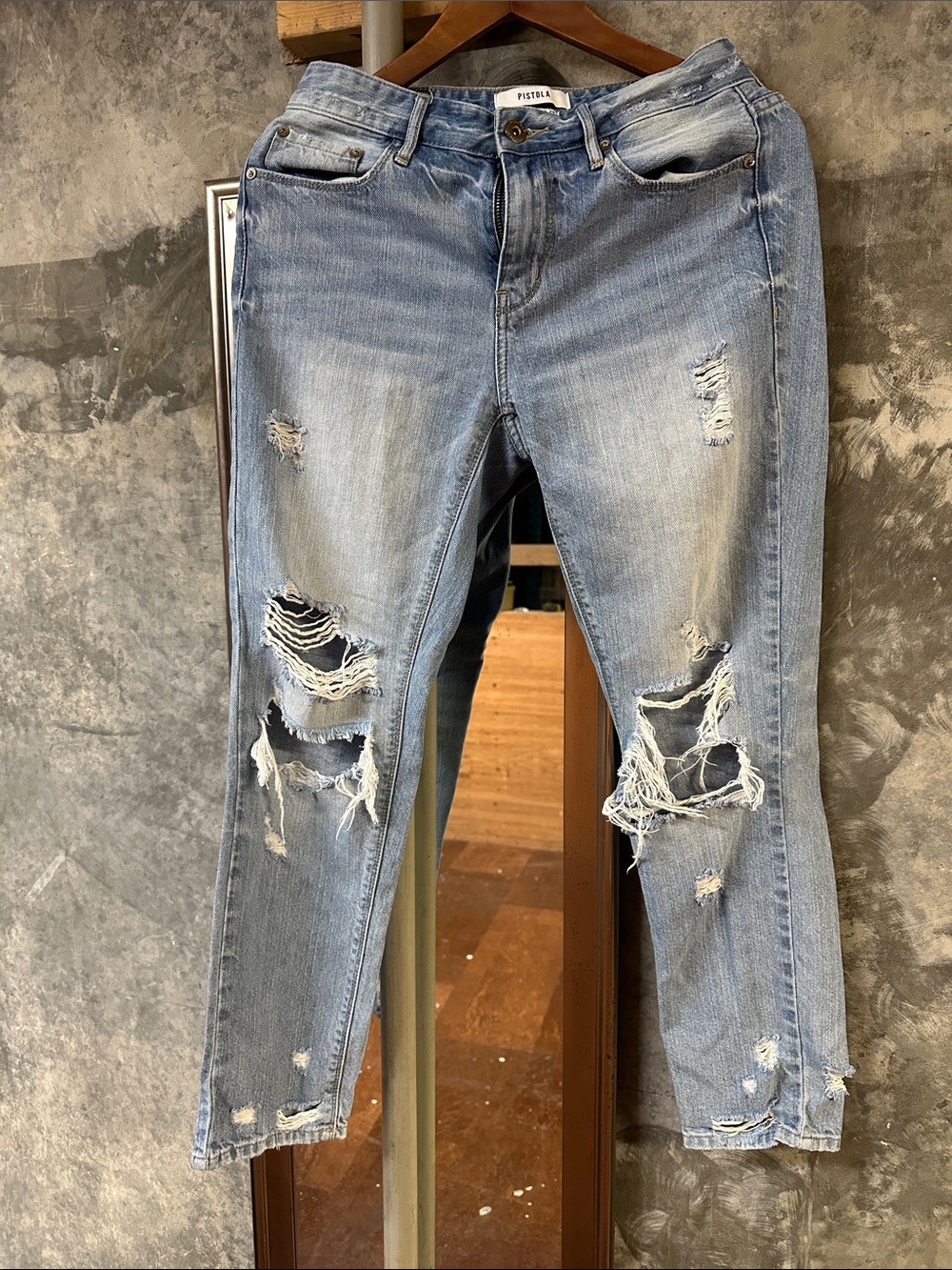 pistola Faded Light Blue Boyfriend Jeans